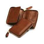 Manufactum Purse with Zipper Brown
