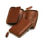 Manufactum wallet with zipper Brown