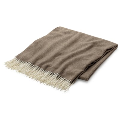 Herringbone Cashmere Blanket, Brown | Manufactum