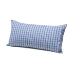 Pillow Case Made of Flannel in Hochficht Check Pattern Blue 40 × 80 cm