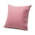 Pillow Case Made of Flannel in Hochficht Check Pattern Red 80 × 80 cm