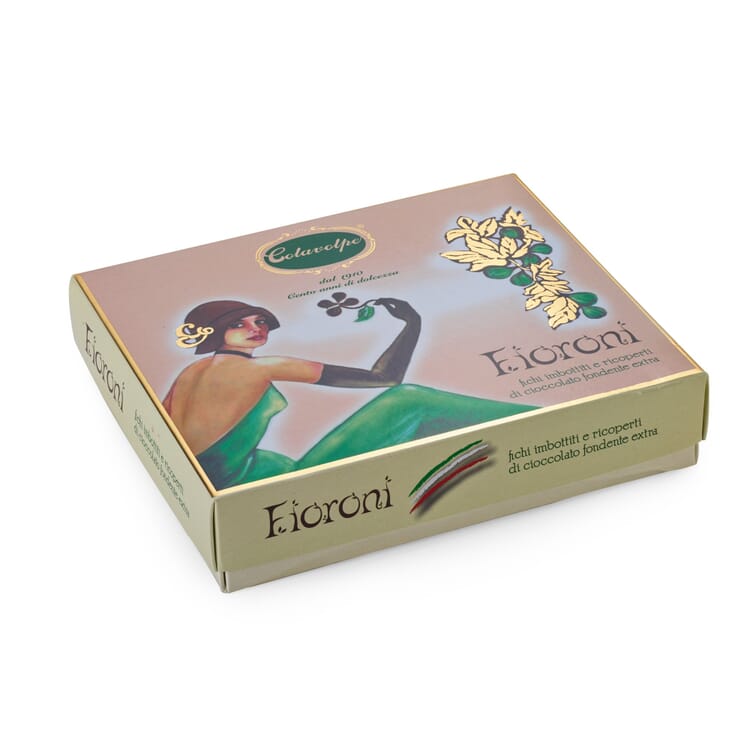 Dried and stuffed figs in chocolate