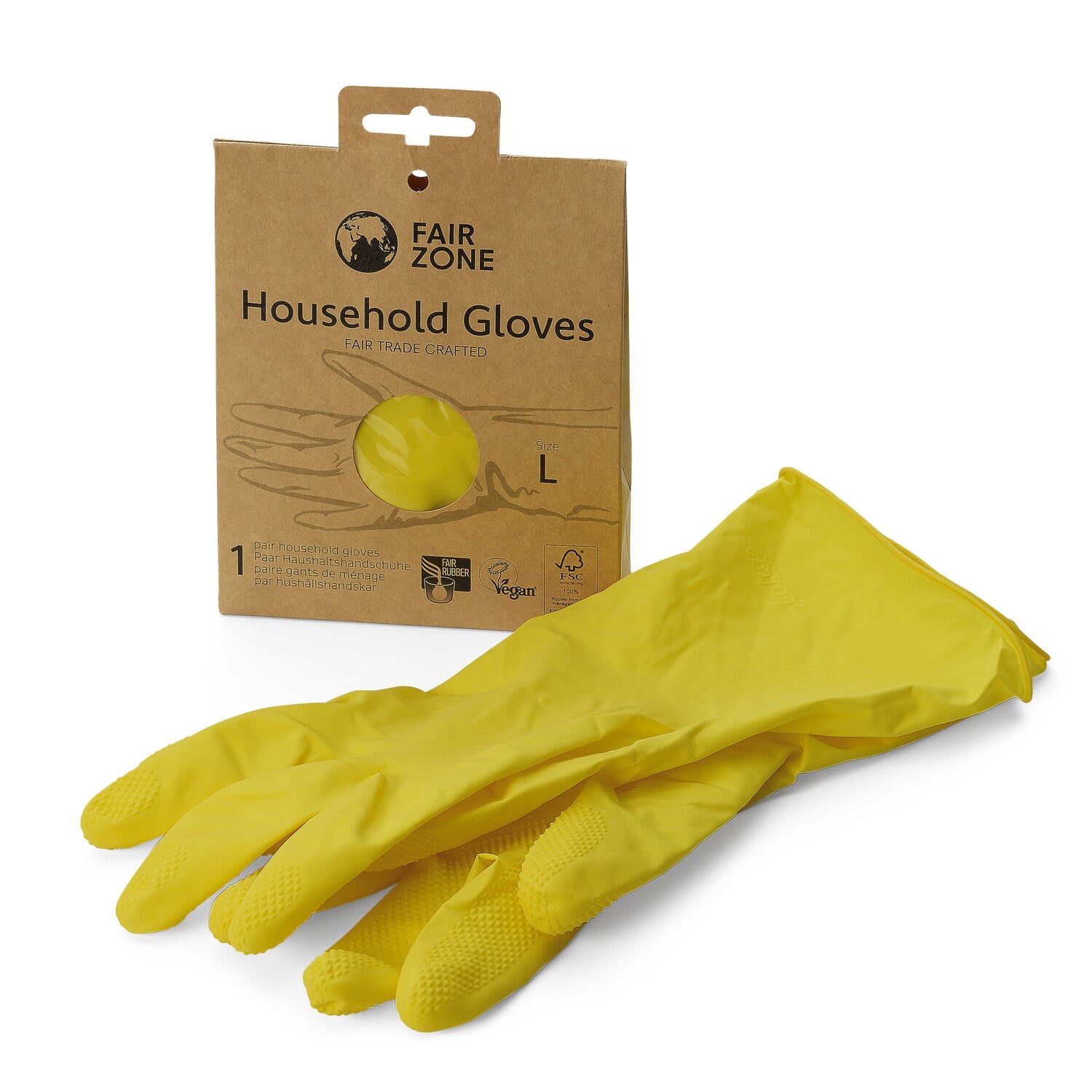 Gants de ménage en caoutchouc latex naturel - EcoLiving