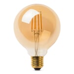 LED-Filament-Globelampe 95 mm E27 E 27 4,5 W Goldgelüstert