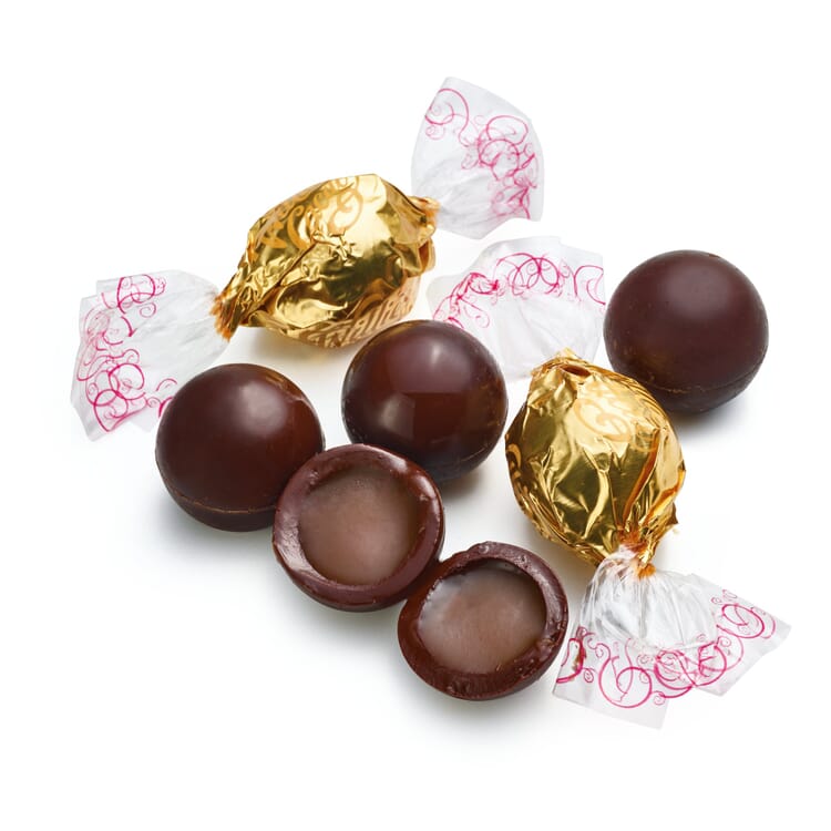 Palline di cioccolato al caramello al sale marino