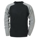 Men's Sweater with Raglan Sleeves Black/Grey