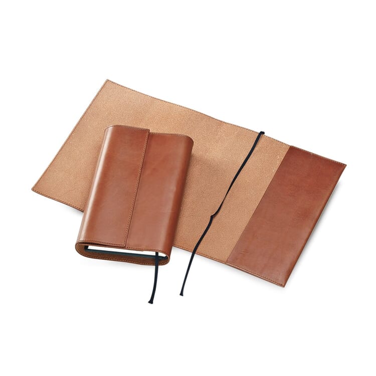 Couverture de livre en cuir de vache