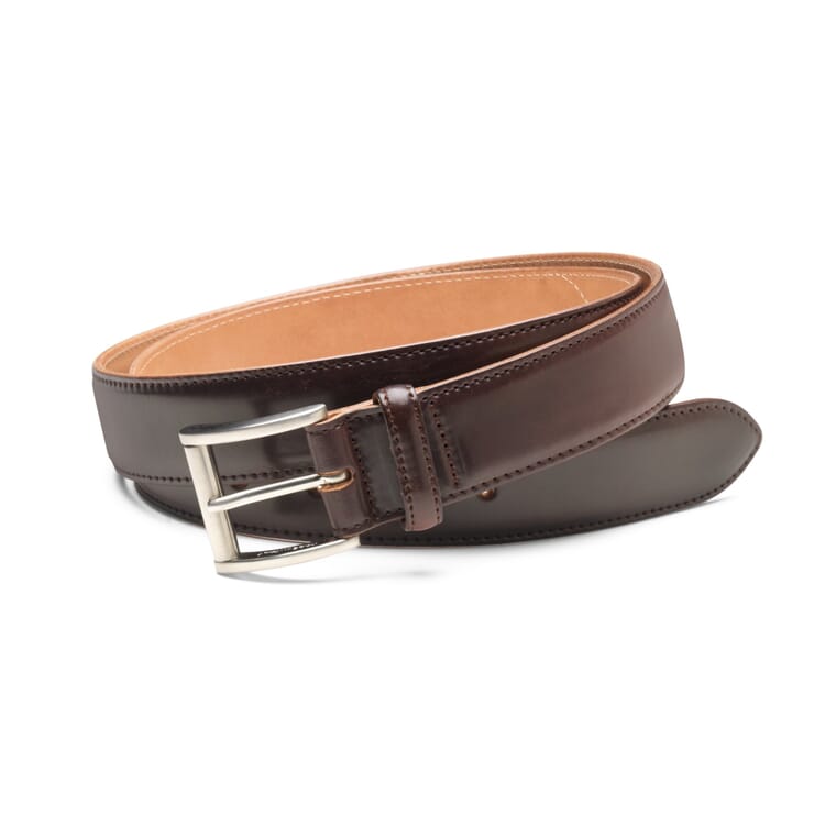 Ceinture homme en cuir de cheval, forme plus étroite, Oxblood