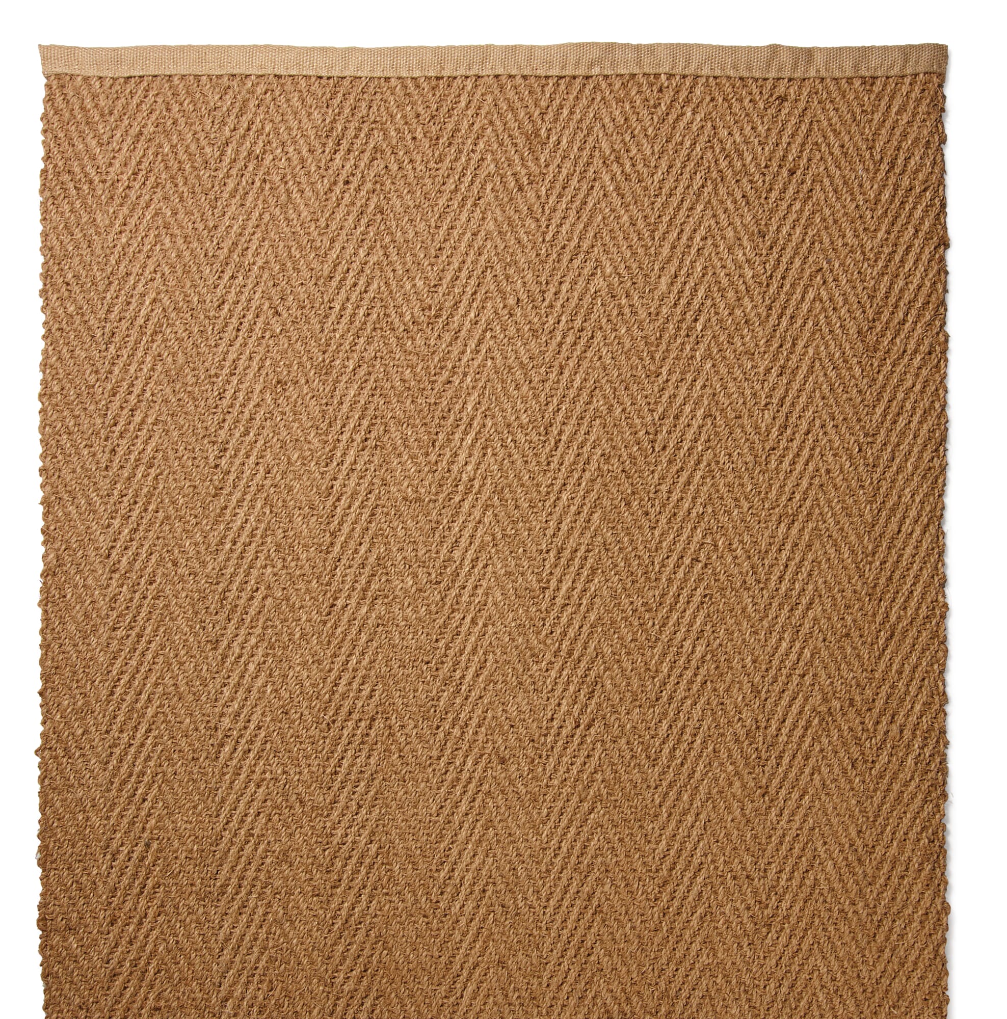 Herringbone Coconut Fiber Carpet, Orange Herringbone Rug