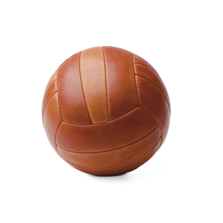 Ballon de foot en cuir Manufactum tanné rouge