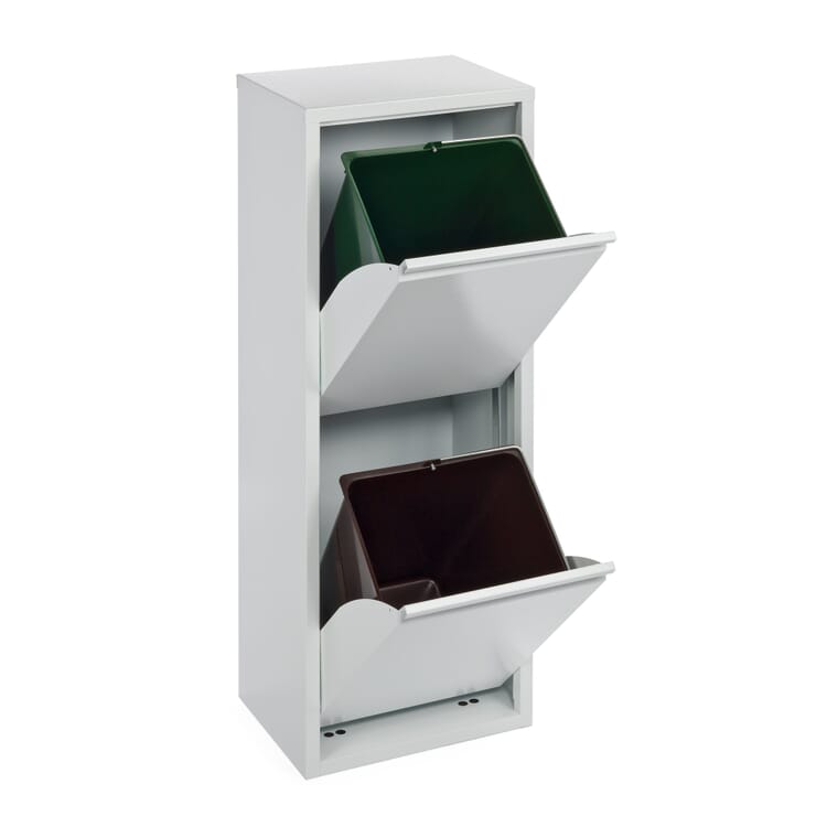 Armario plegable de acero, 2 cubos