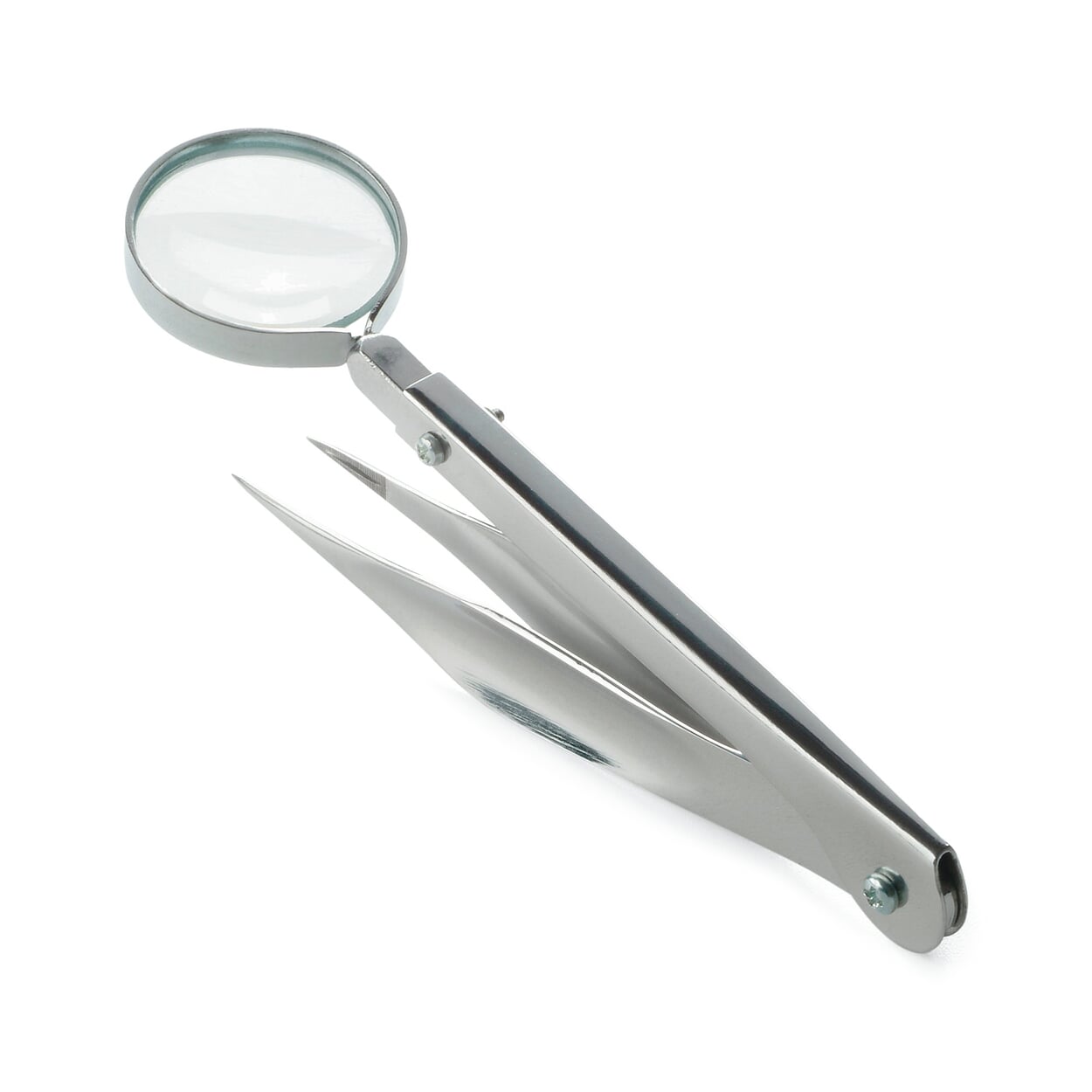 Stainless Steel Tweezers with Magnifying Glass Manufactum