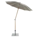 Small Parasol with Ash Wood Pole Stone Grey