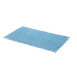 Tapis de bain piqué gaufré demi-lin Bleu