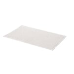 Tapis de bain piqué gaufré demi-lin Blanc