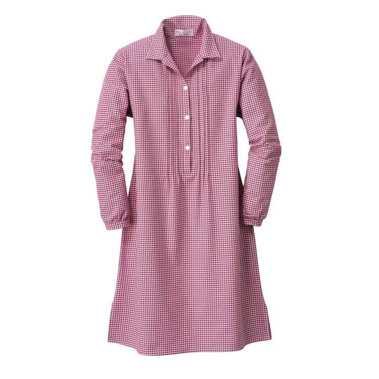 Chemise de nuit en flanelle pour femme, Rouge