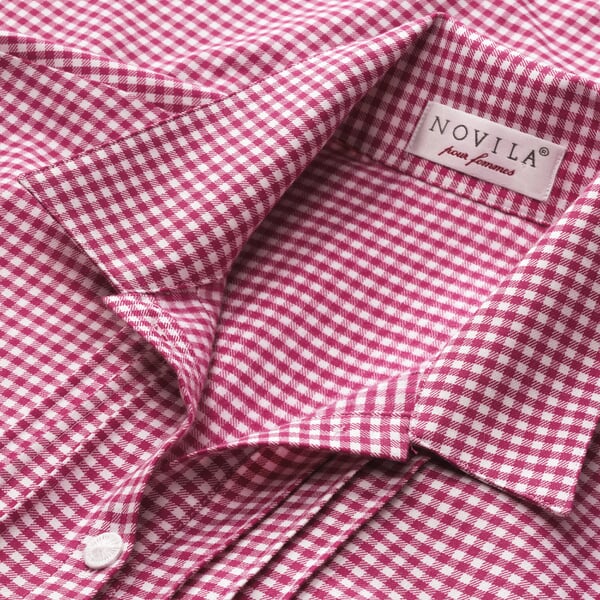 Flanel-nattkjole til kvinder Rød, nærbillede