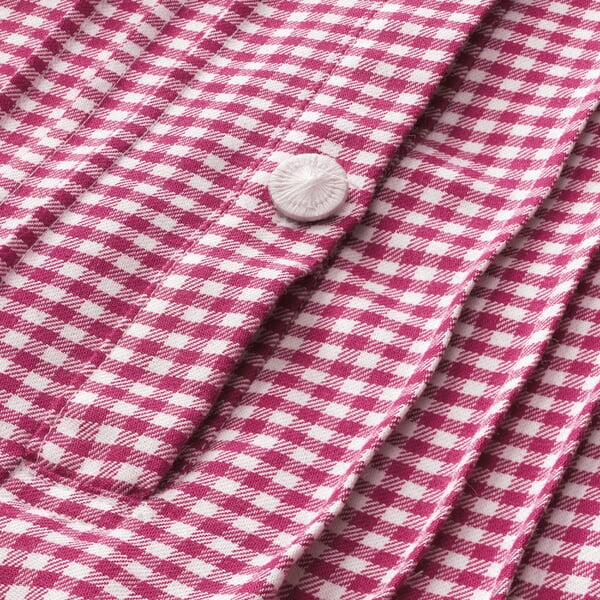 Ladies' flannel nightgown Red, close-up