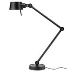 Lampada da tavolo Tonone in acciaio e alluminio a 2 bracci Con supporto Nero