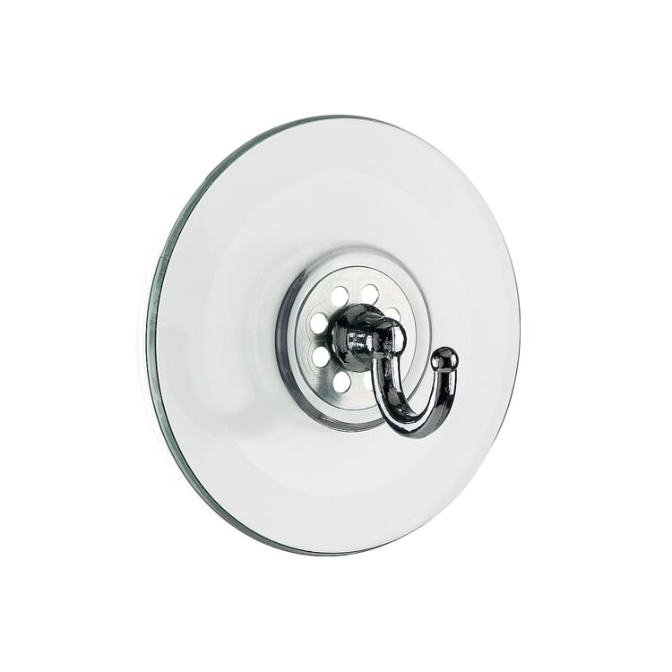 Suction cup with zamak hook chrome plated
