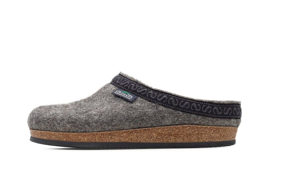 Slipper Tiroler Steen Schaap Grijs