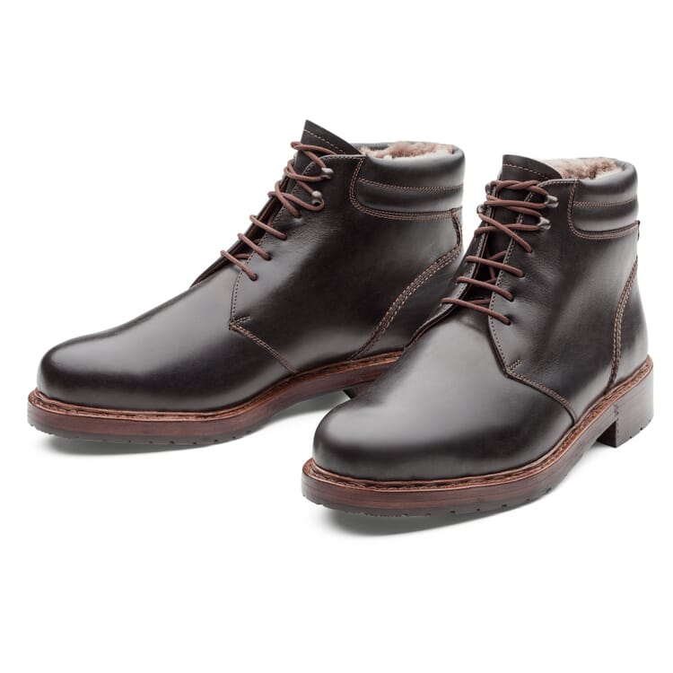 Dinkelacker Laced Boots Lined with Lambskin