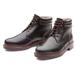 Lace up boots with lambskin Black