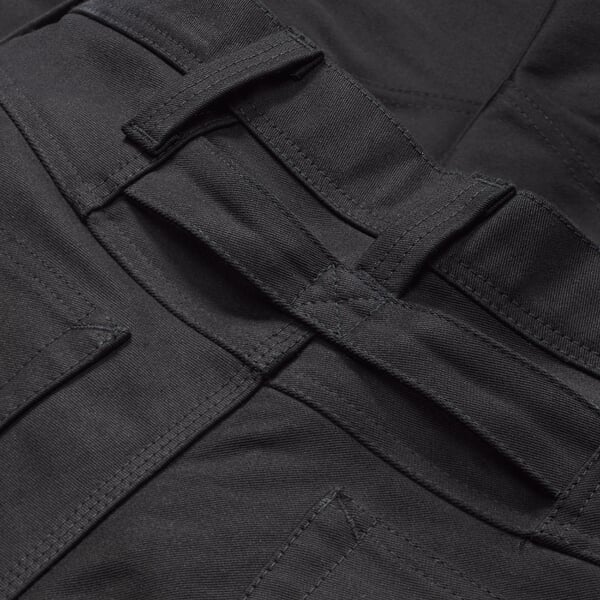 Work trousers English leather Black, close-up