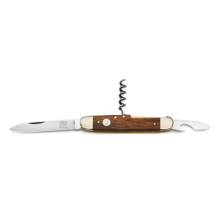 Coltello da tasca Güde con manico in legno di quercia
