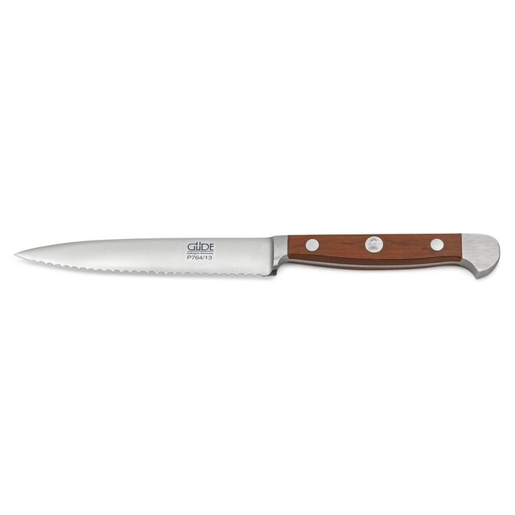 Güde all purpose knife serrated, Plum tree wood