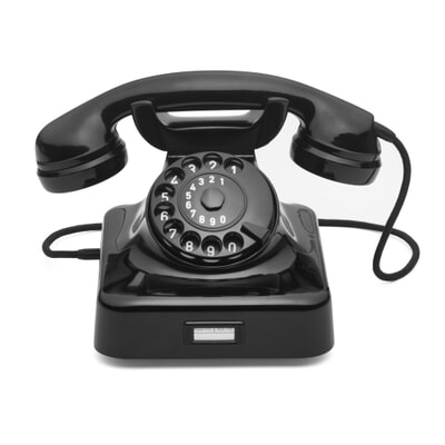 Ancien téléphone Bakélite noir - Décoration Ancien téléphone Bakélite noir - Décoration
