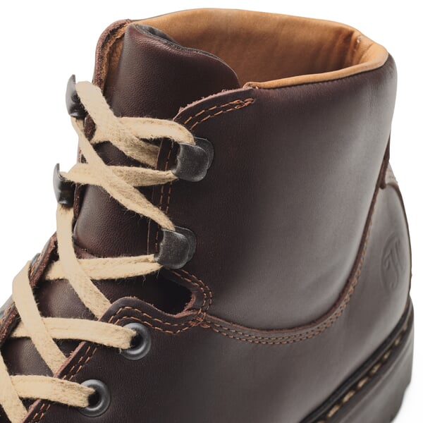 Damen-Schnürschuh Rindleder Dunkelbraun, Detailsicht