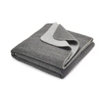 Doubleface blanket virgin wool Anthracite/light gray