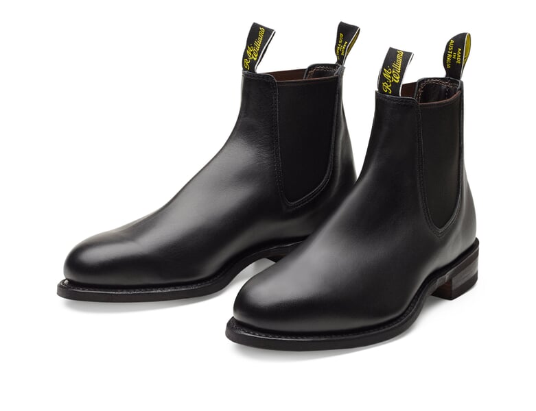 R. M. Williams Chelsea boat men Black