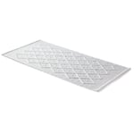 Tapis de bain motif losange 60 × 120 cm Blanc pur