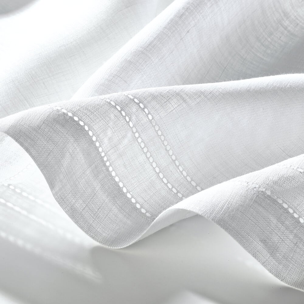 Half Curtain Linen Voile, Wide 90 cm, Height 30 cm Manufactum