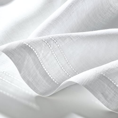 Scheibengardine Reinleinenvoile, Breite 90 cm, Höhe 45 cm | Manufactum