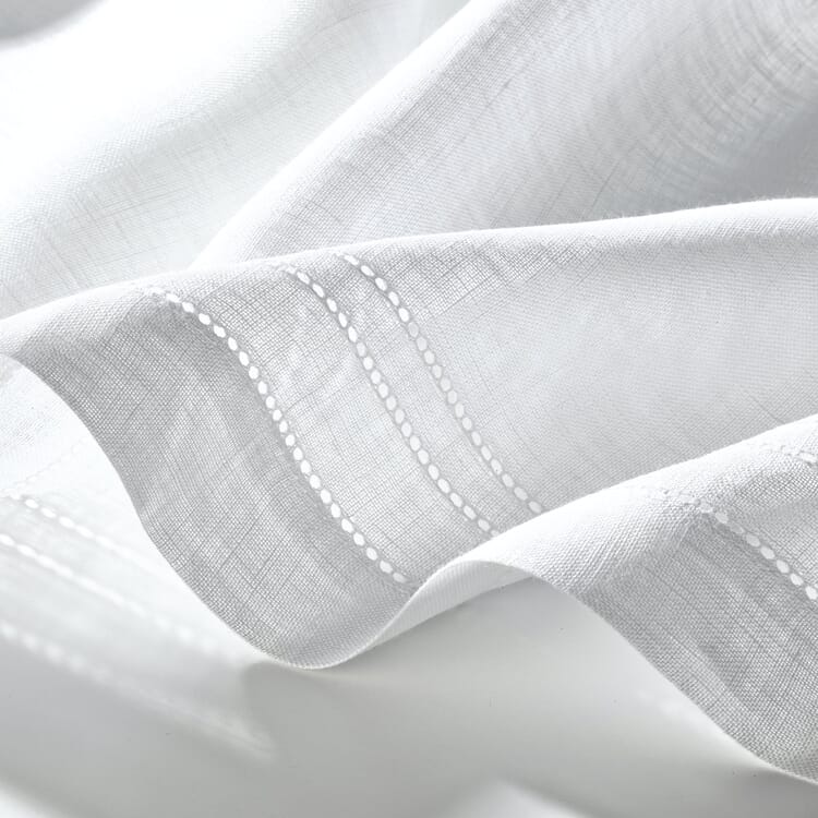 Skiveforhæng i ren hør voile, Bredde 90 cm