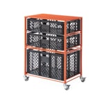 Drawer shelf Stellage Large RAL 2001 Red orange