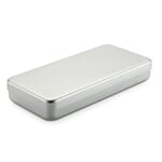 Box aluminum box Flat Silver-Coloured