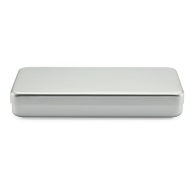Box aluminum box, Flat, Silver-Coloured