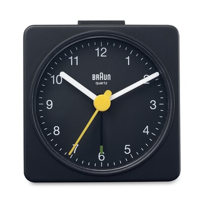 Ogue Alarm Clock By Braun Black, Black Alarm Clock