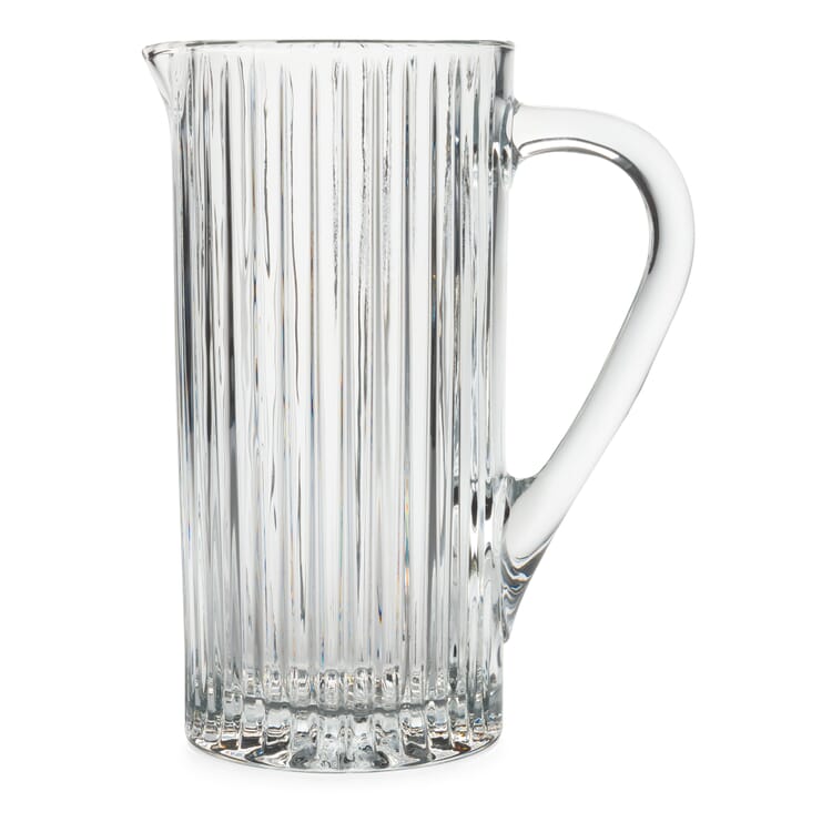 Glass jug ribbed