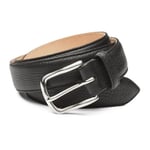 Calf leather belt three layers Black