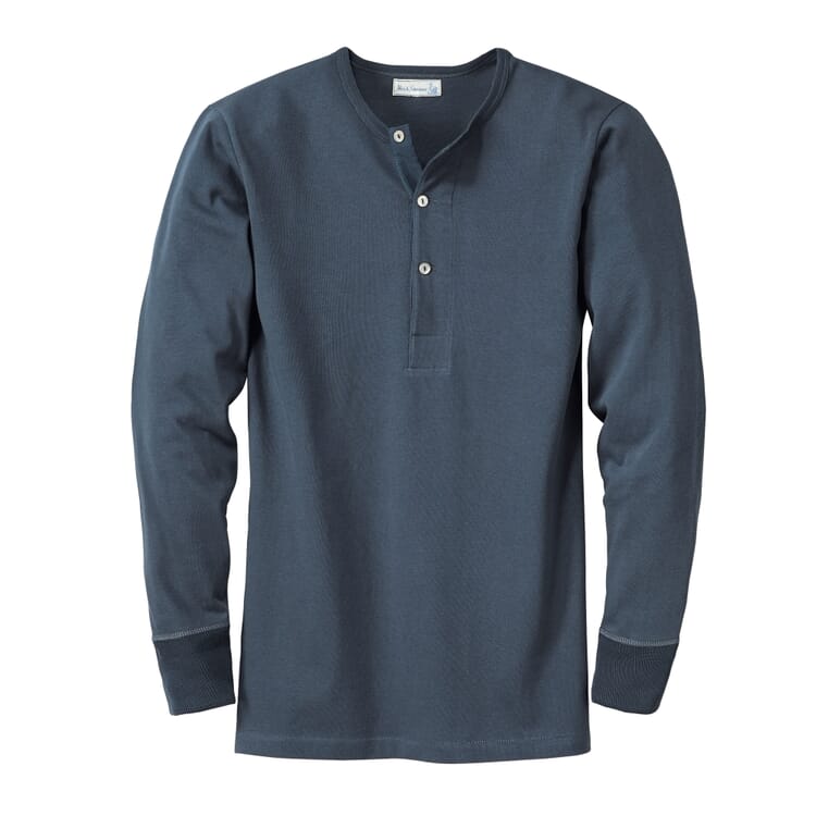 Long-Sleeved Men’s T-Shirt Made of Jersey, Dark blue