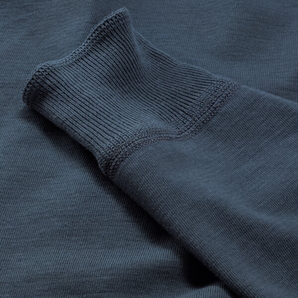 Men's Long-Sleeve Jersey Shirt Dark blue, close-up