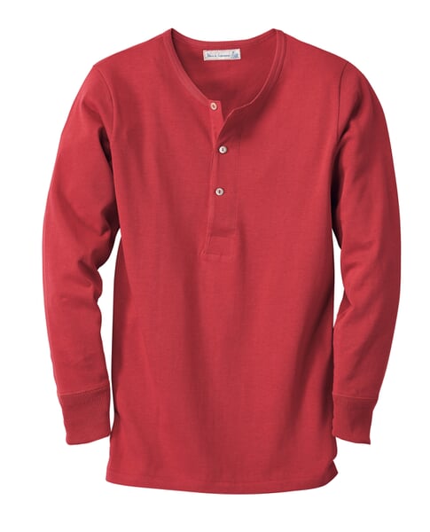 Heren-T-shirt van jersey met lange mouwen Red