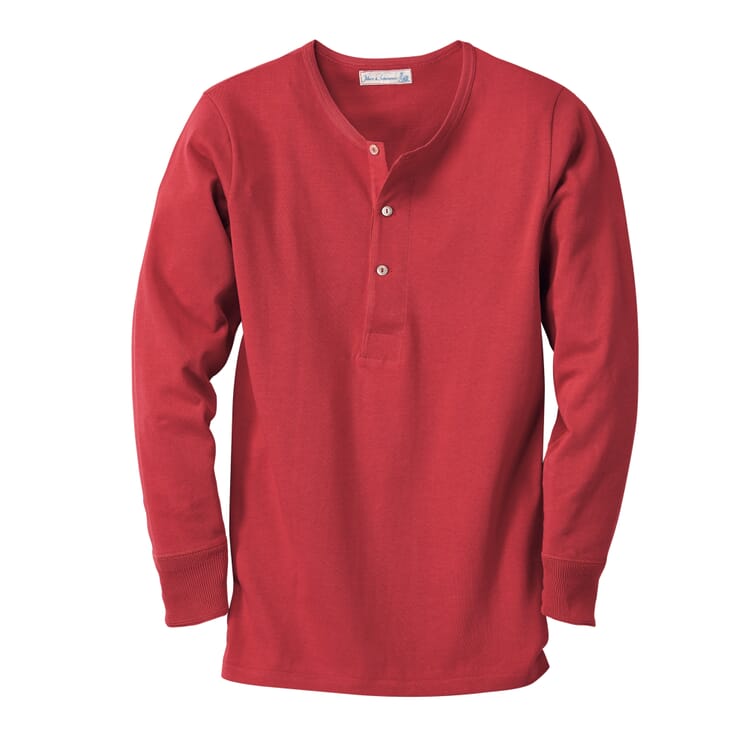 Herre-T-shirt i jersey med lange ærmer, Rød