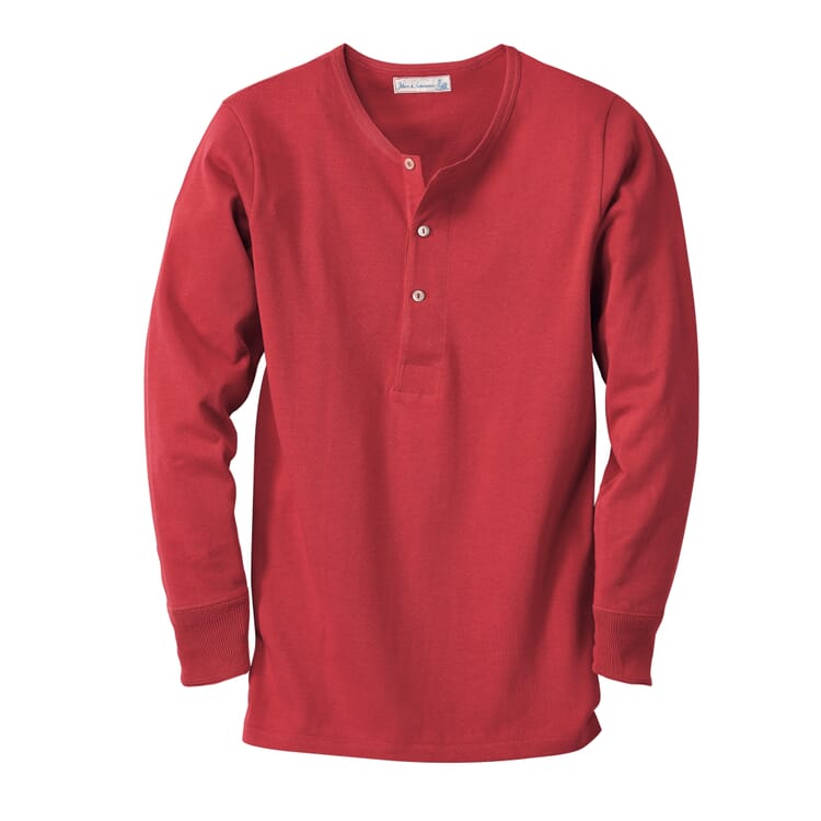 Mens Shirt Jersey Long Sleeve, Red
