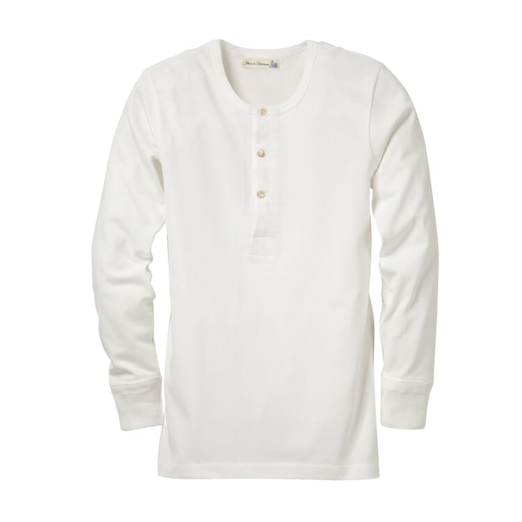 Long-Sleeved Men’s T-Shirt Made of Jersey, White